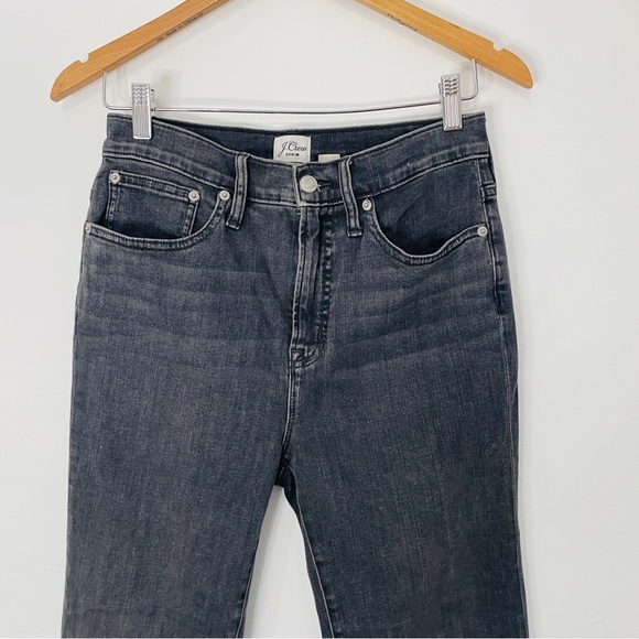 J. Crew Curvy Full Length Demi Boot Acid Wash Black Denim Jeans - Picture 3 of 9